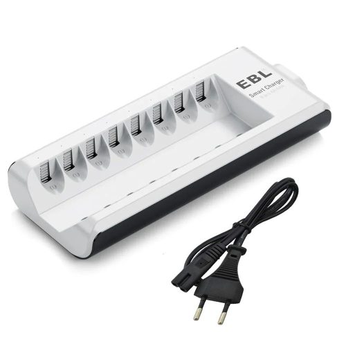 EBL C9042W Φορτιστής 8 Θέσεων Μπαταριών Ni-Cd/Ni-MH Μεγέθους AA/AAA