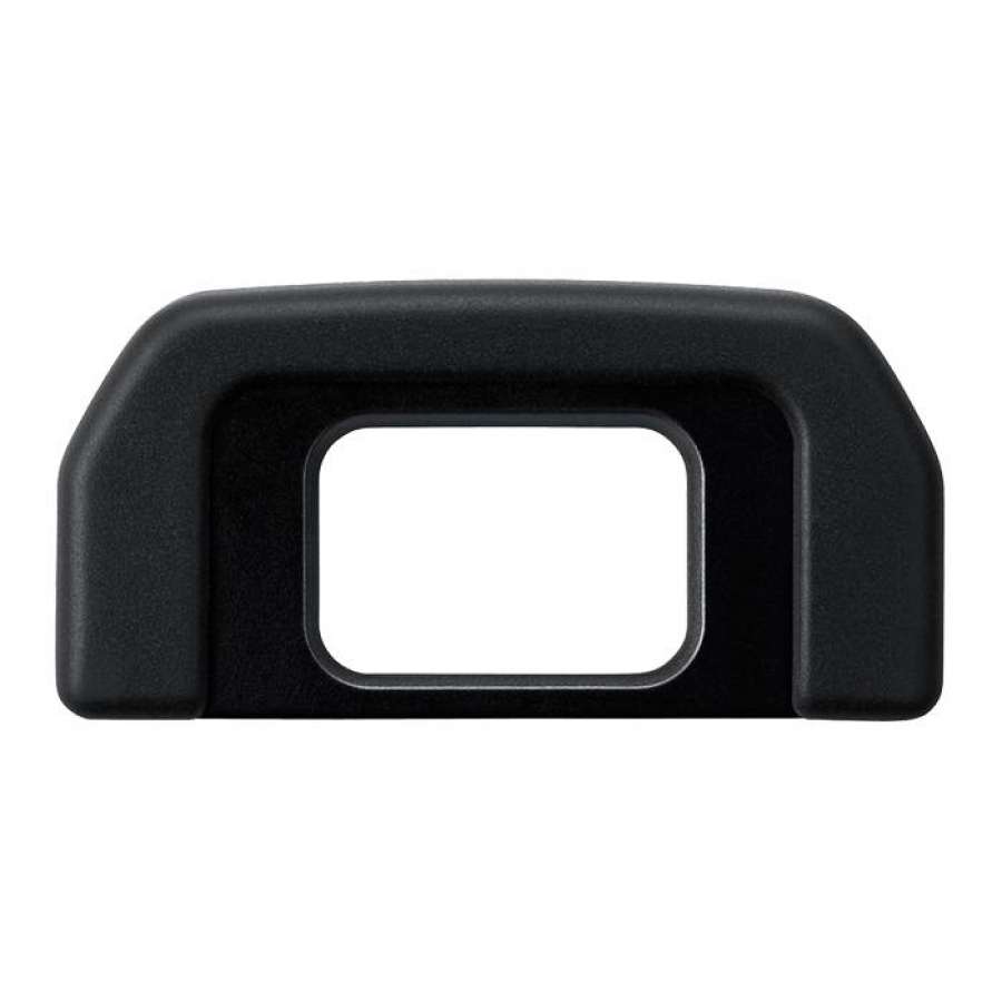 27187-DK-28-Rubber-Eyecup-900x900-1jpg | Kounio.gr Requesting context: what is this object used for? If it’s a camera accessory, possible alt texts could be: 'Black plastic betweens-strap frame with a rectangular opening' (not ideal). If you confirm the purpose, I can provide precise options. In the meantime, here are a few generic possibilities: 'Black plastic U-shaped frame with rounded outer edges and a rectangular inner opening'