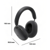 Over‑ear headphones with dimensions: height 193 mm, width/depth 163 mm, arm depth 90.8 mm (measurements shown).