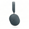 Blue circular over-ear headphones with the SONOS logo visible on the earcup, shown hanging with a tall blue neckpiece-like accessory above.
