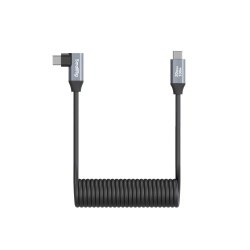 SmallRig 4792 - USB-C ευθεία σε USB-C γωνία σπιράλ καλώδιο δεδομένων (35cm)