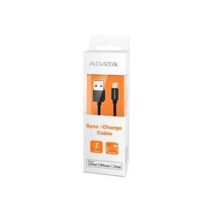 A-Data - 100CM Καλώδιο σύνδεσης Iphone πλαστικό/ΜΑΥΡΟ