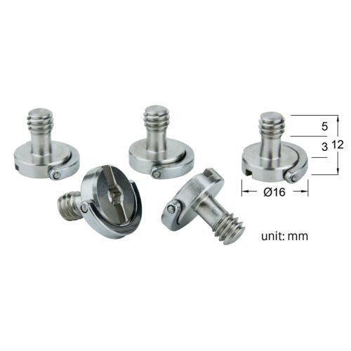 Kupo KS-135 - Βίδα 1/4’’ μήκους 8mm με D-Ring (Σετ των 5τμχ)