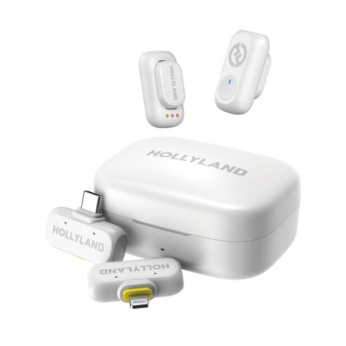 Hollyland LARK A1 Combo (Ivory White) – Ασύρματο σύστημα 2 μικροφώνων για smartphones