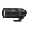 Nikon camera zoom lens with tripod foot on a white background