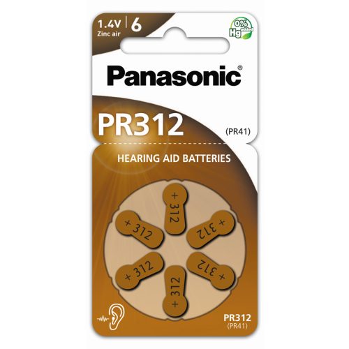 Panasonic PR312L/6DC μπαταρίες ακουστικών βαρηκοΐας