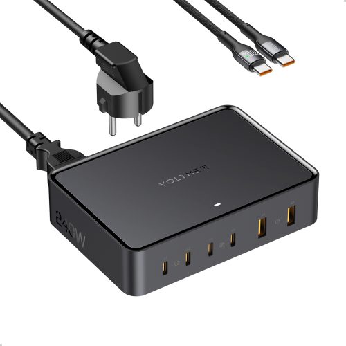 Voltme Revo 240 PD3.1 4C2A 240W EU (black)- Φορτιστής USB-C GaN 3.0