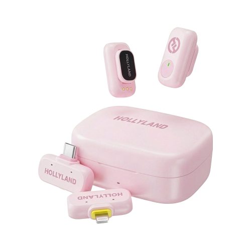 Hollyland LARK A1 Combo (Cloud Pink) – Ασύρματο σύστημα 2 μικροφώνων για smartphones